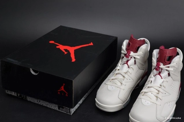 384664-116 Jordan Air Retro 6 Maroon white 0825